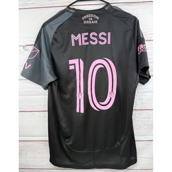 adidas Other - Adidas replica Inter Miami CF Messi 10 Jersey 2024 Away Black Pink Mens Medium